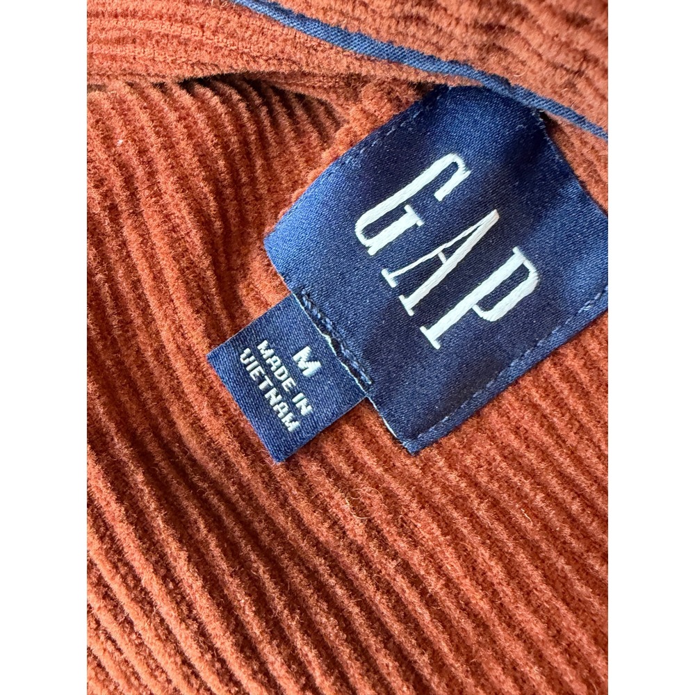 GAP Corduroy Shirt Jacket Medium Mens Shacket Long Sleeve Y2K Vintage Pockets - Picture 3 of 12